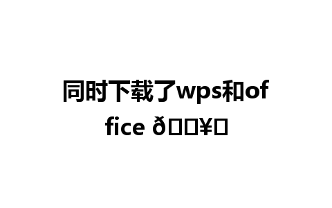 同时下载了wps和office 📥✨